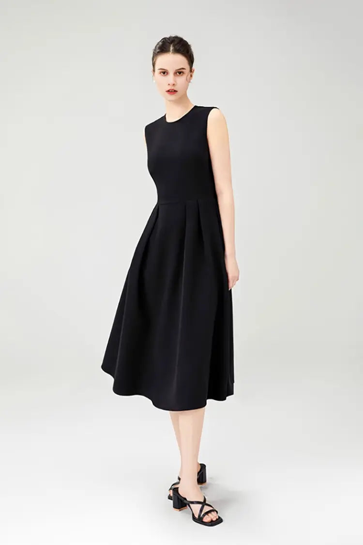Sleeveless Black Summer Dress