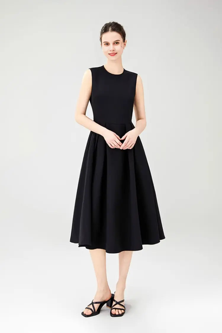 Sleeveless Black Summer Dress