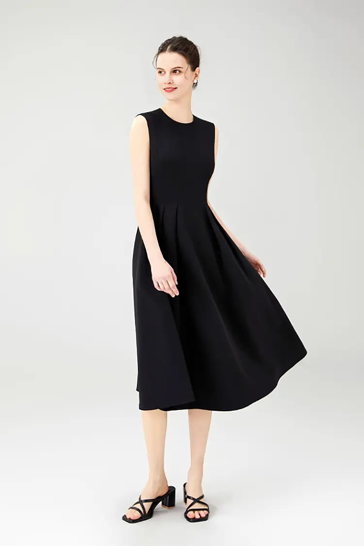 Sleeveless Black Summer Dress