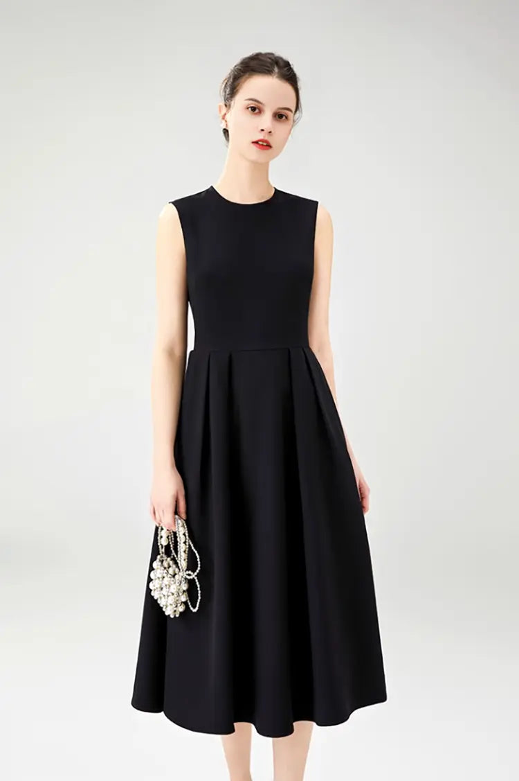 Sleeveless Black Summer Dress
