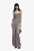 Spaghetti Strap Ruched Summer Maxi Dress