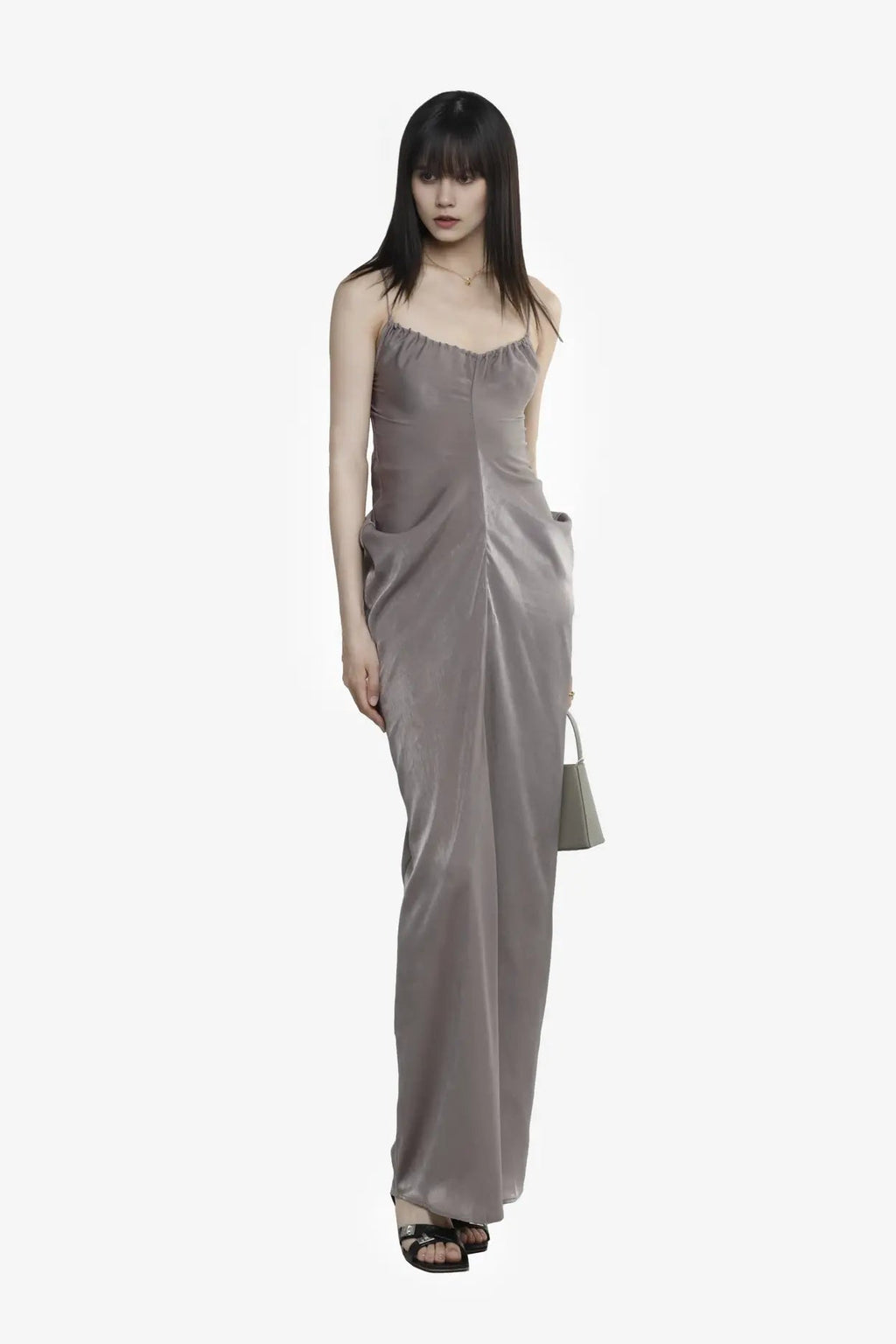 Spaghetti Strap Ruched Summer Maxi Dress