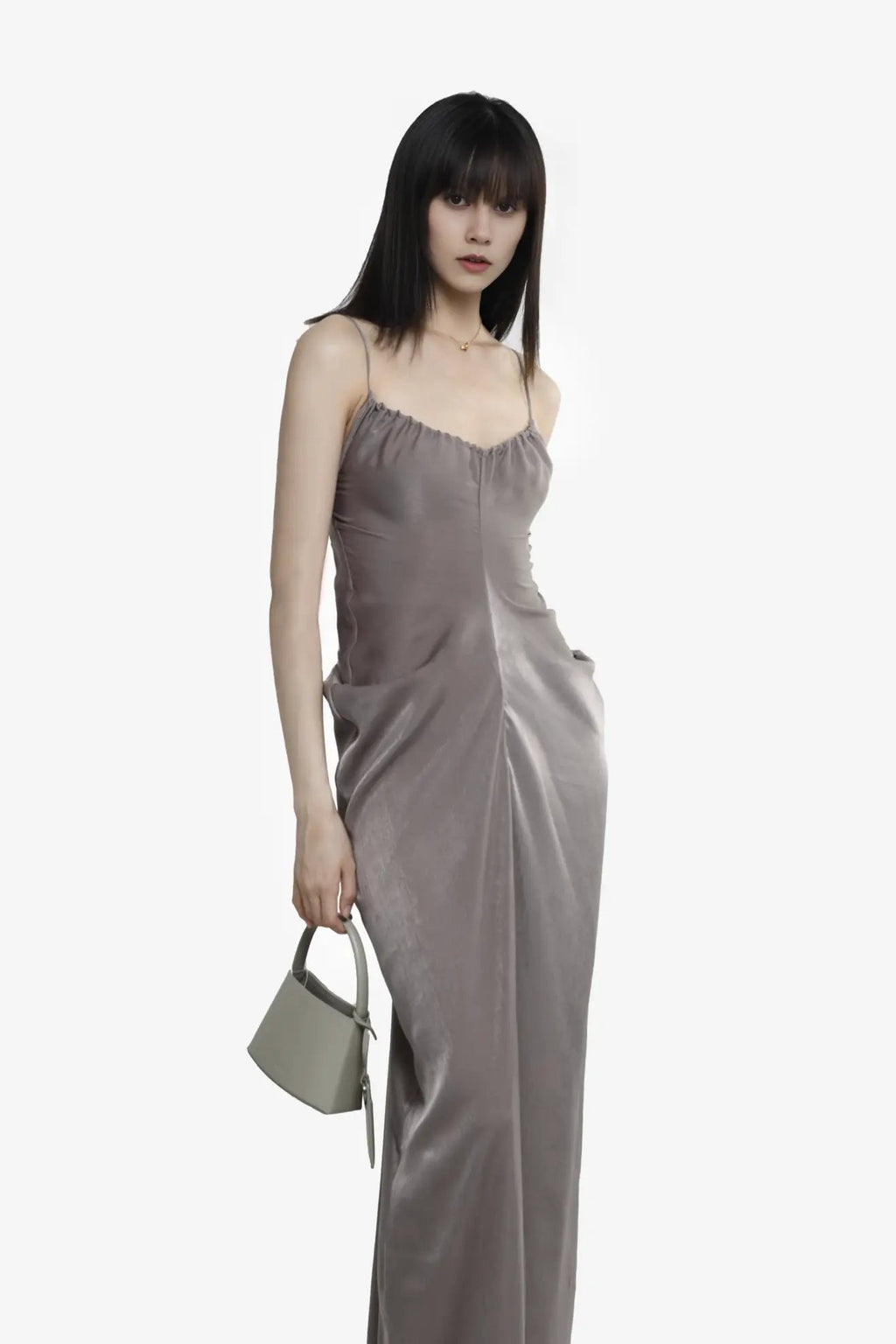 Spaghetti Strap Ruched Summer Maxi Dress