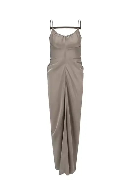 Spaghetti Strap Ruched Summer Maxi Dress