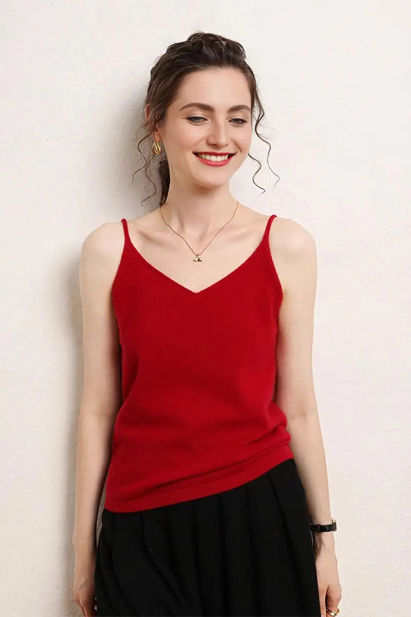 Strap Cashmere Tank Top