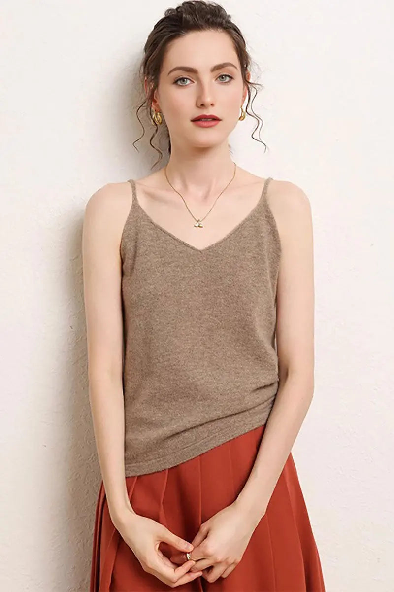 Strap Cashmere Tank Top