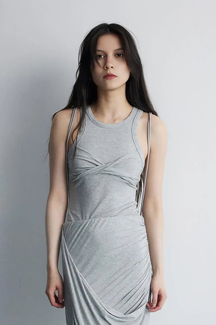 Tencel Blend Twist-Front Tank Top