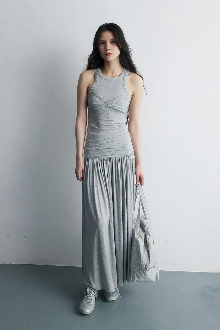 Tencel Blend Twist-Front Tank Top