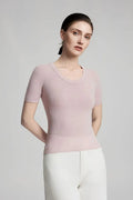 Ultrafine Wool U-Neck Sweater T-Shirt