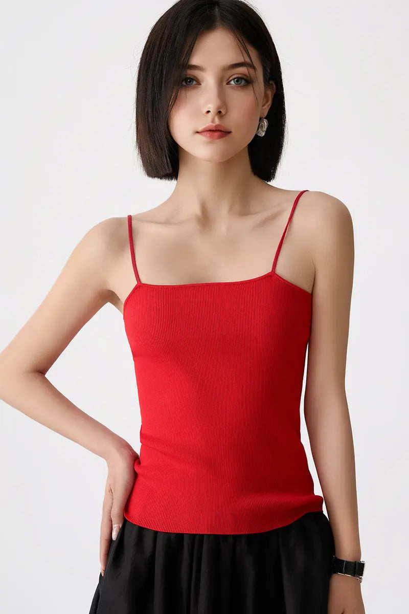 Ultrasoft Organic Cotton Ribbed Knit Camisole