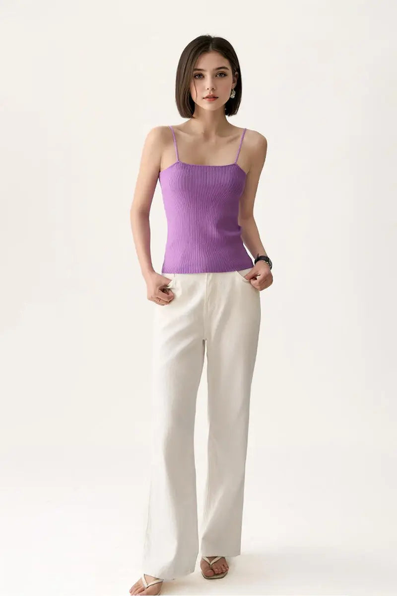Ultrasoft Organic Cotton Ribbed Knit Camisole