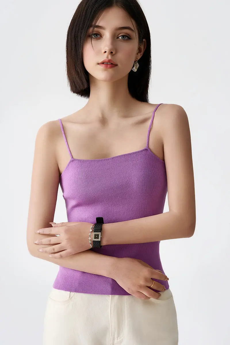 Ultrasoft Organic Cotton Ribbed Knit Camisole