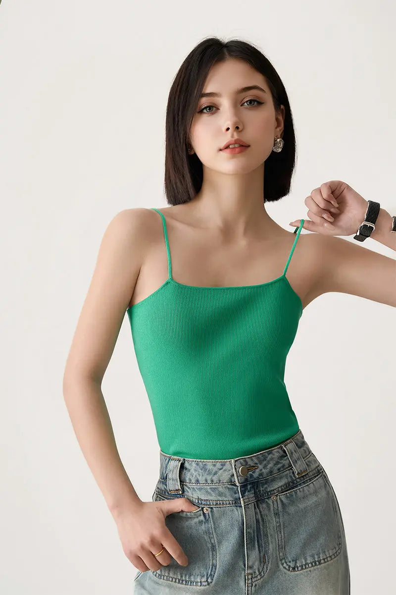 Ultrasoft Organic Cotton Ribbed Knit Camisole