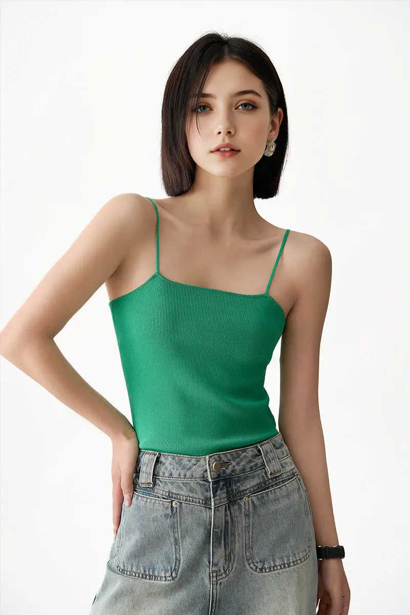 Ultrasoft Organic Cotton Ribbed Knit Camisole