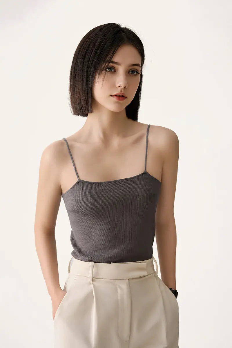 Ultrasoft Organic Cotton Ribbed Knit Camisole