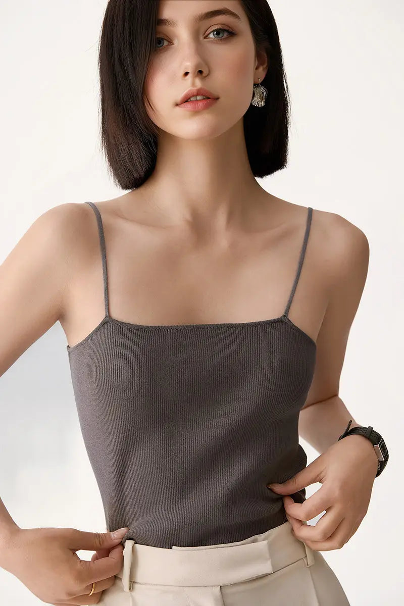 Ultrasoft Organic Cotton Ribbed Knit Camisole