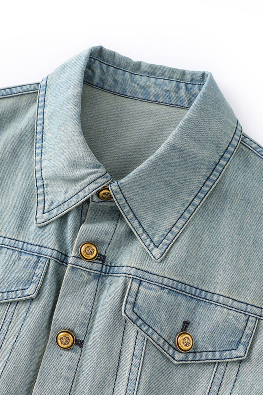 Vintage-Inspired Sleeveless Utility Denim Midi Dress Belt Not Included