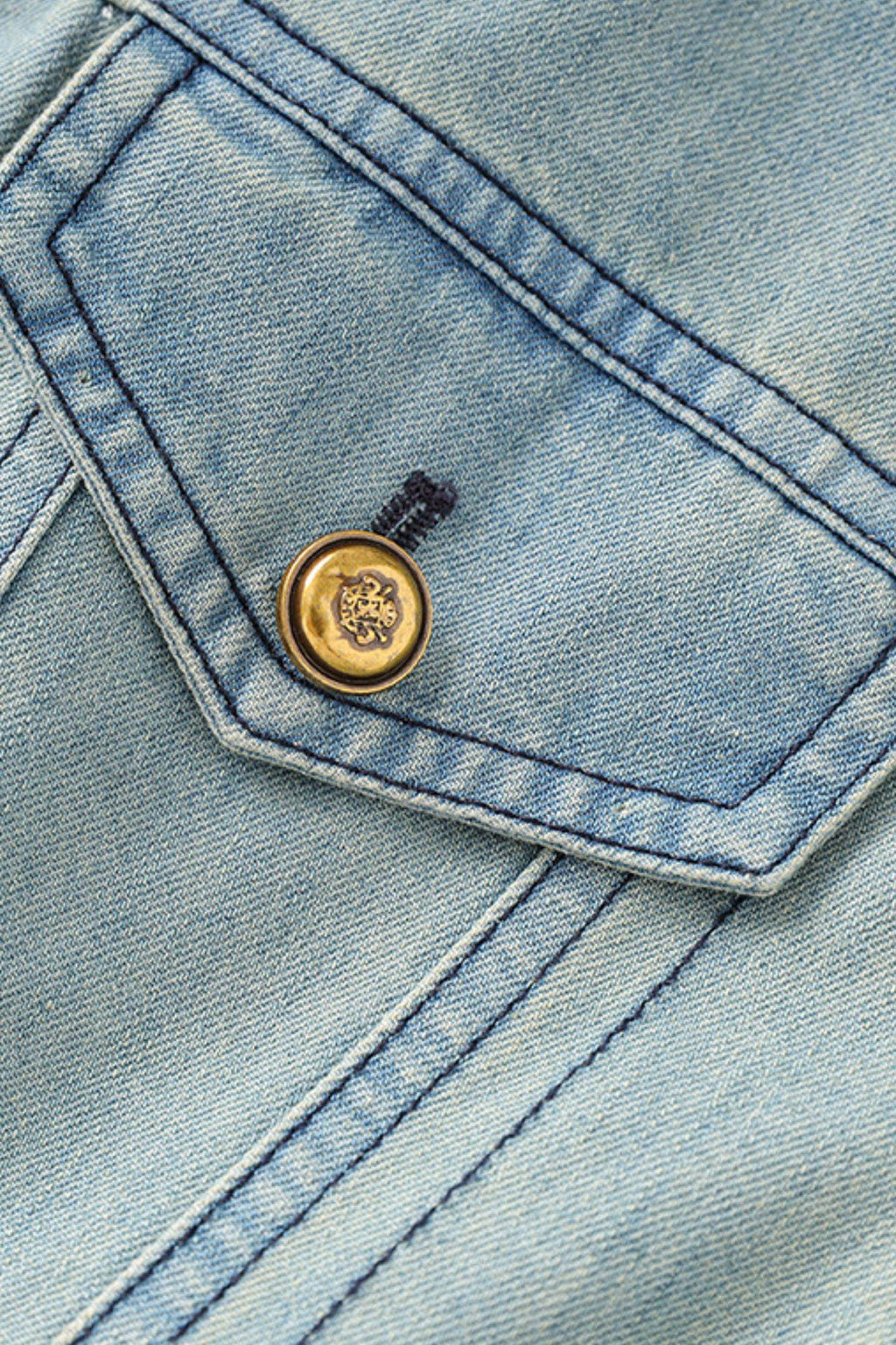 Vintage-Inspired Sleeveless Utility Denim Midi Dress Belt Not Included