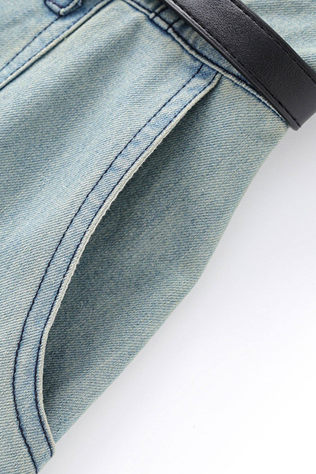 Vintage-Inspired Sleeveless Utility Denim Midi Dress Belt Not Included