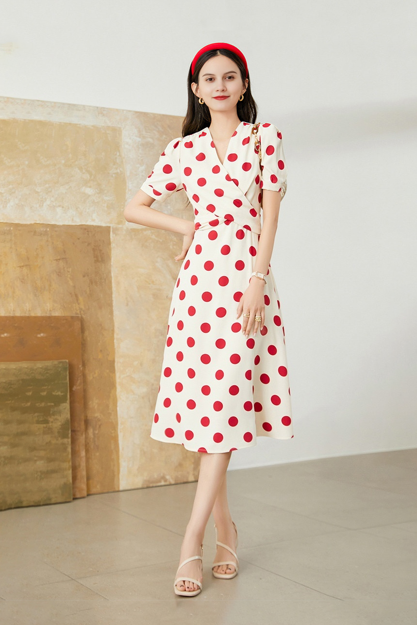 Vintage Polka Dot Suit Dress
