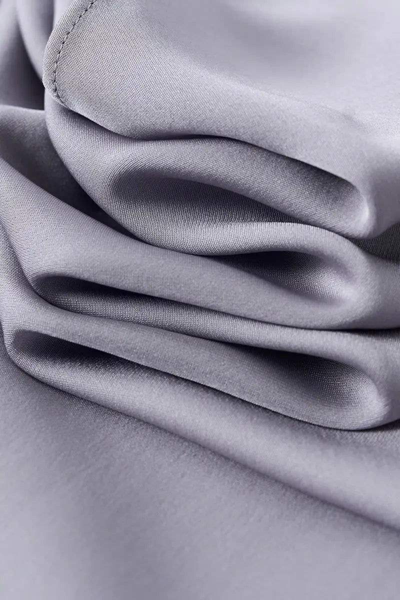 Women's Silk Elastic Double Georgette Loose-Fitting Short Sleeve Shirt