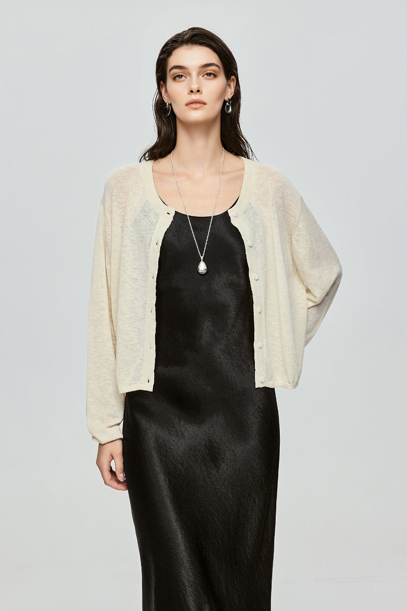 Black Bias Cut Satin Slip Midi Dress