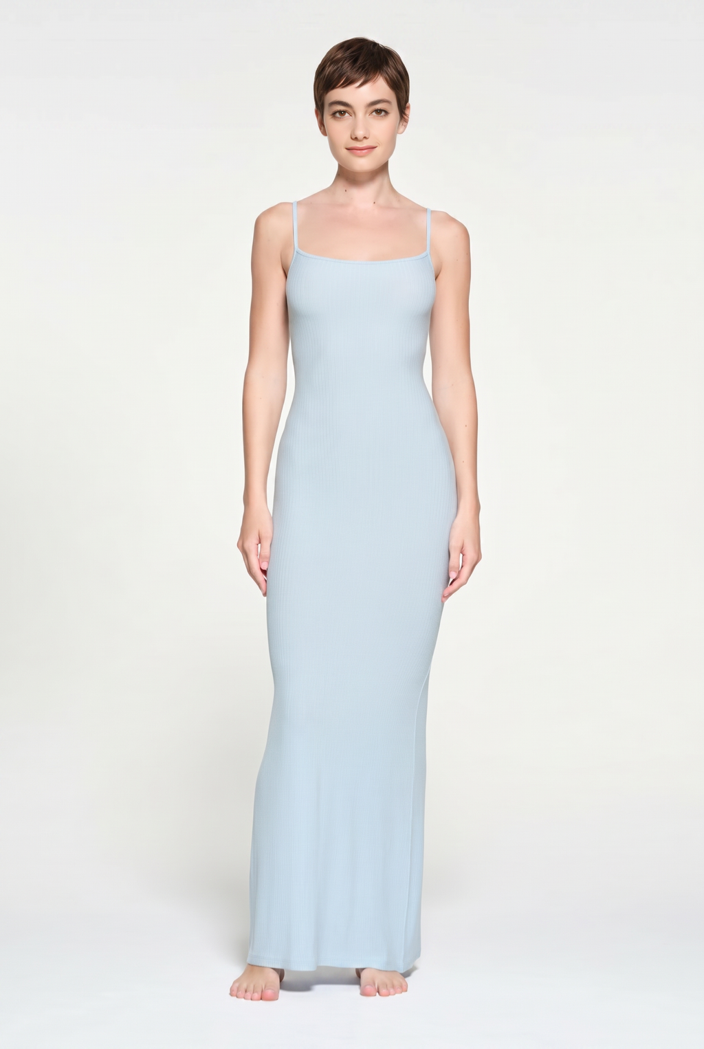 Black Bodycon Slip Maxi Dress