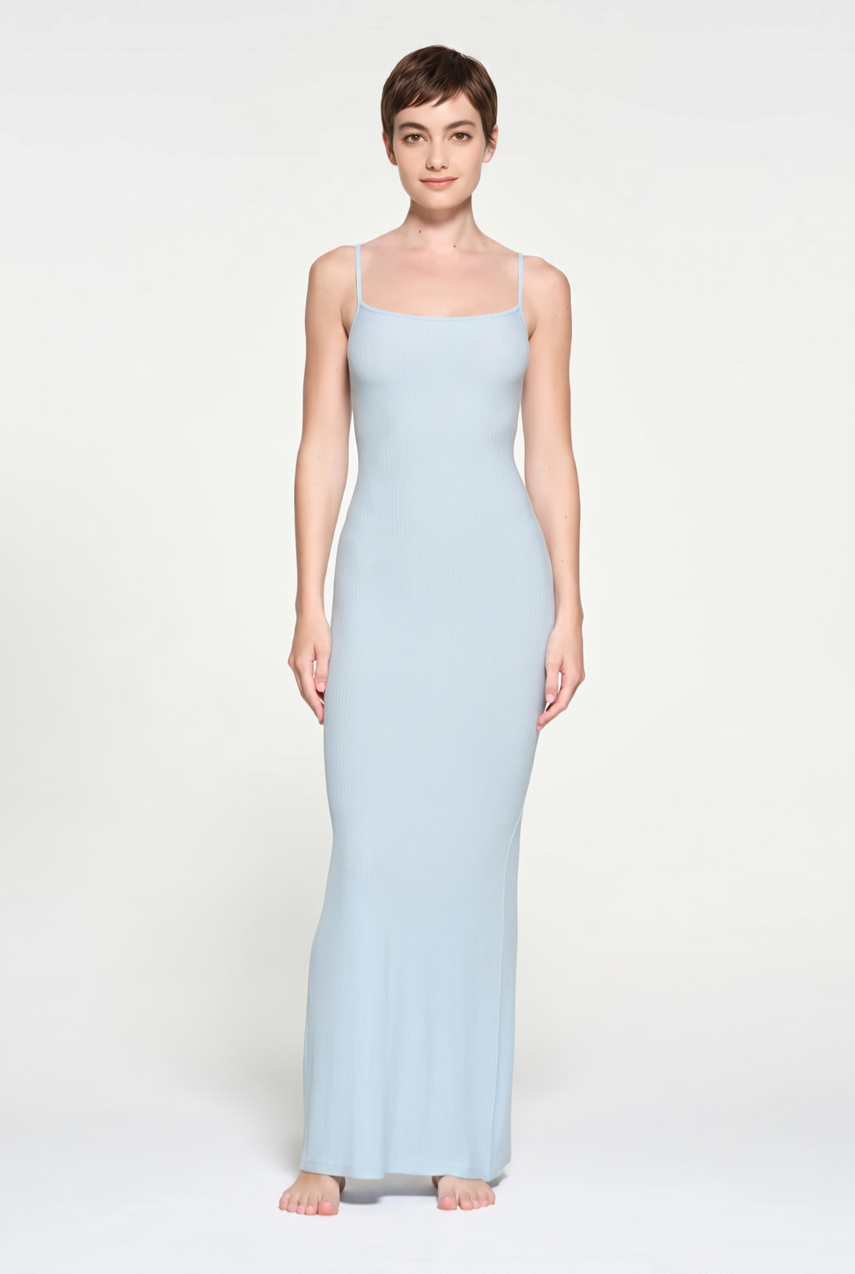 Black Bodycon Slip Maxi Dress