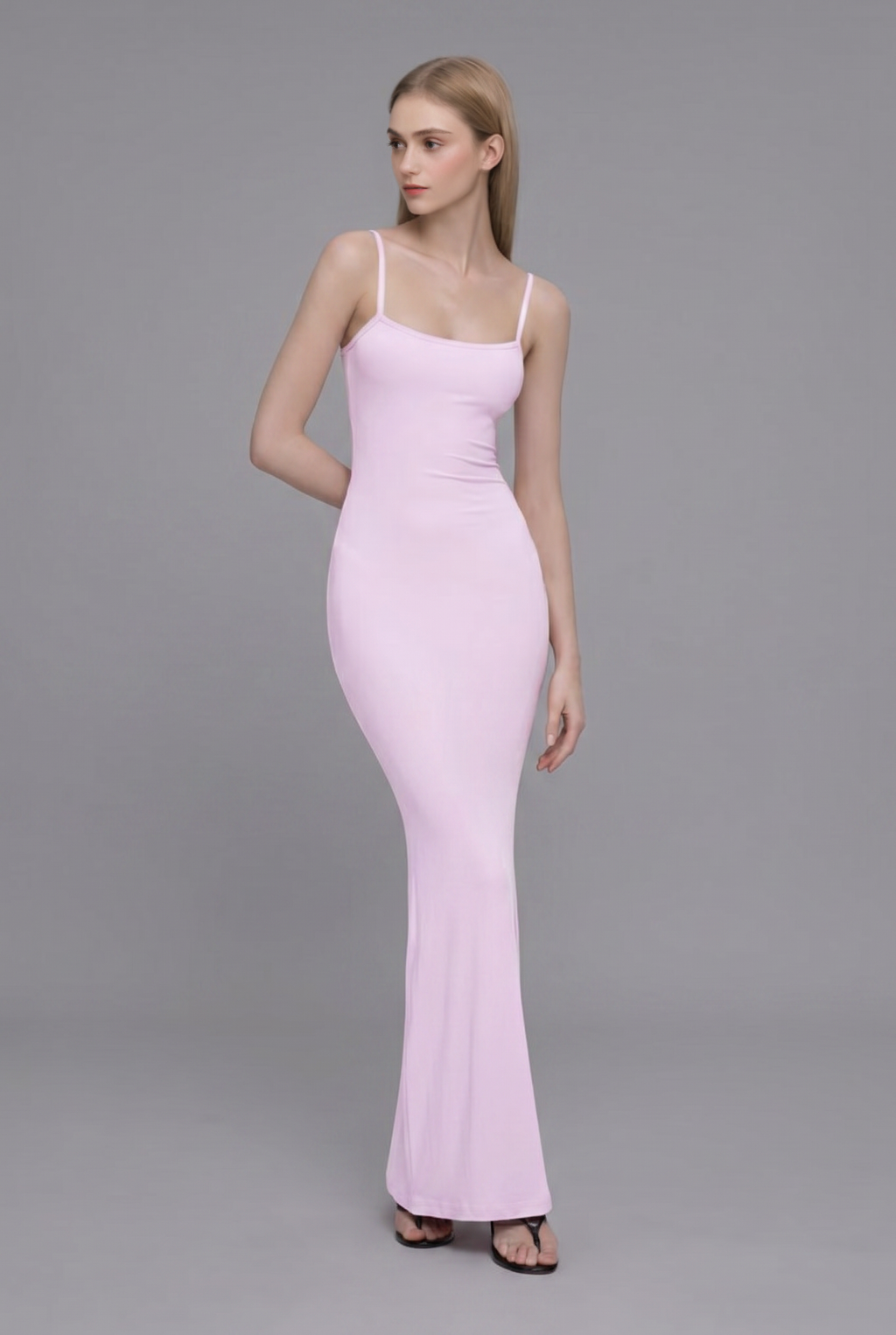Black Bodycon Slip Maxi Dress