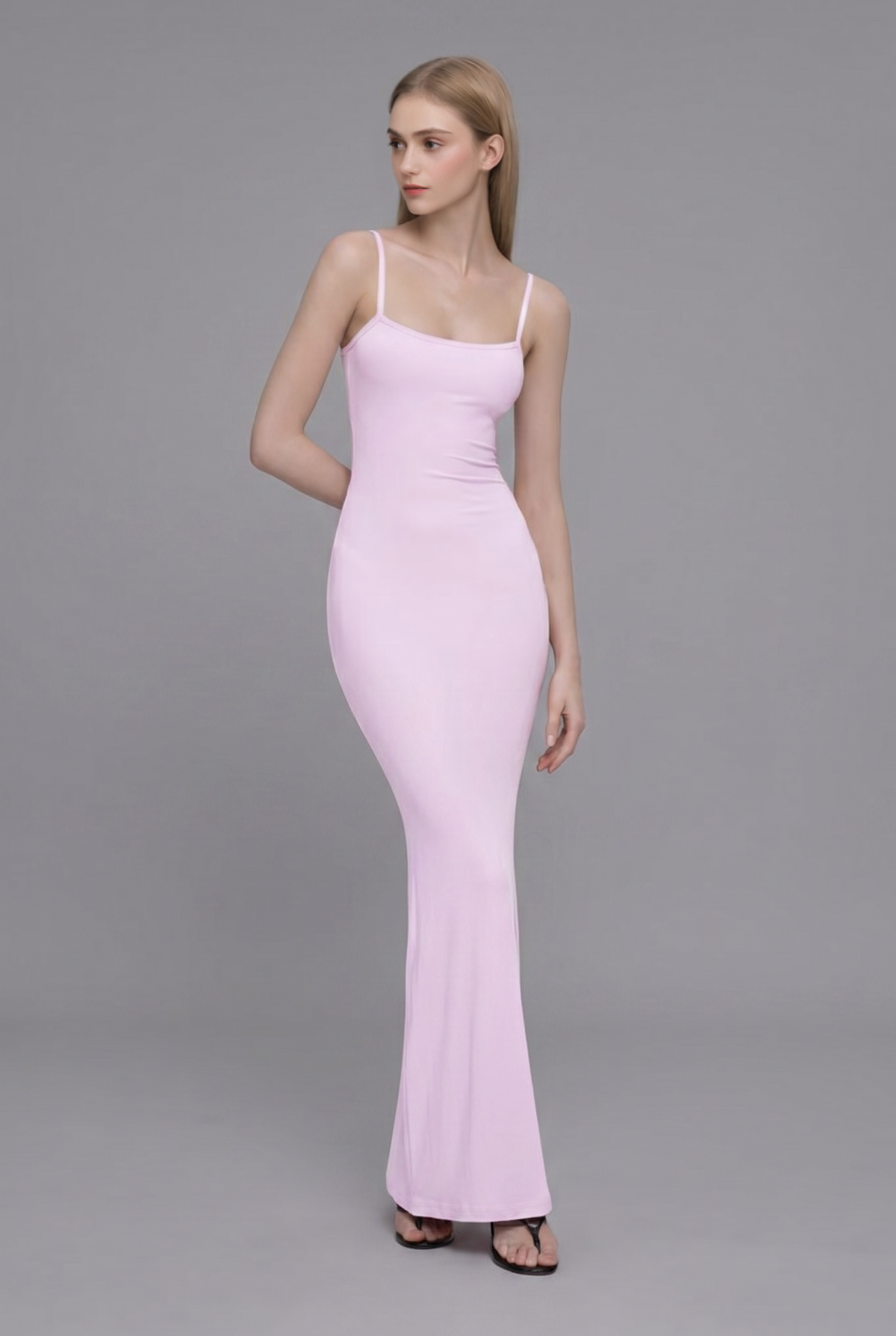 Black Bodycon Slip Maxi Dress