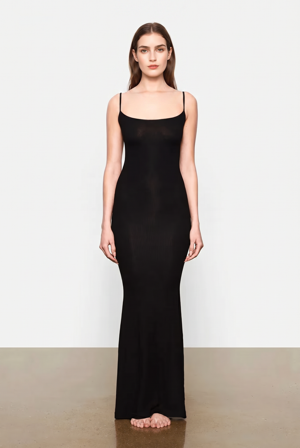 Black Bodycon Slip Maxi Dress