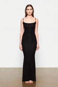 Black Bodycon Slip Maxi Dress