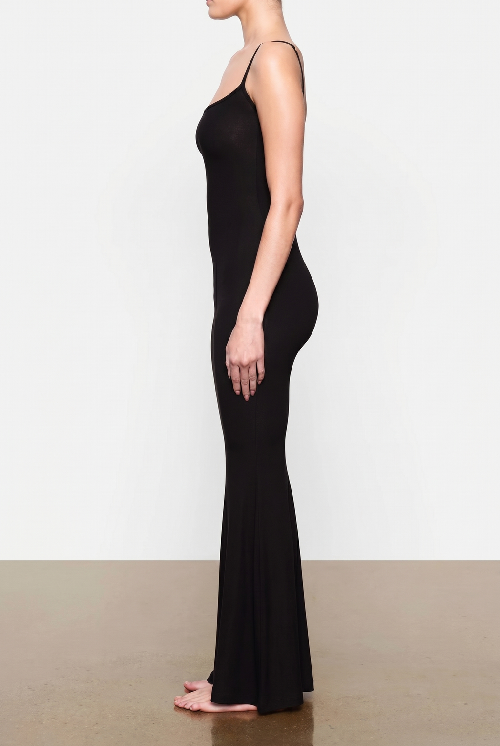 Black Bodycon Slip Maxi Dress