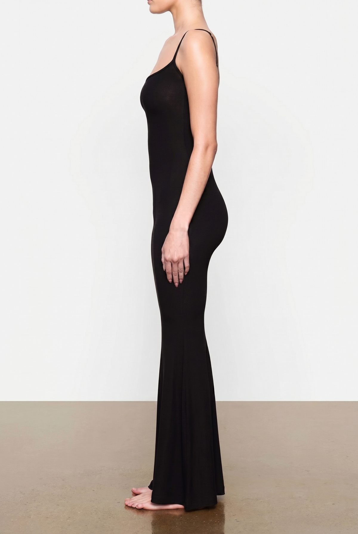 Black Bodycon Slip Maxi Dress