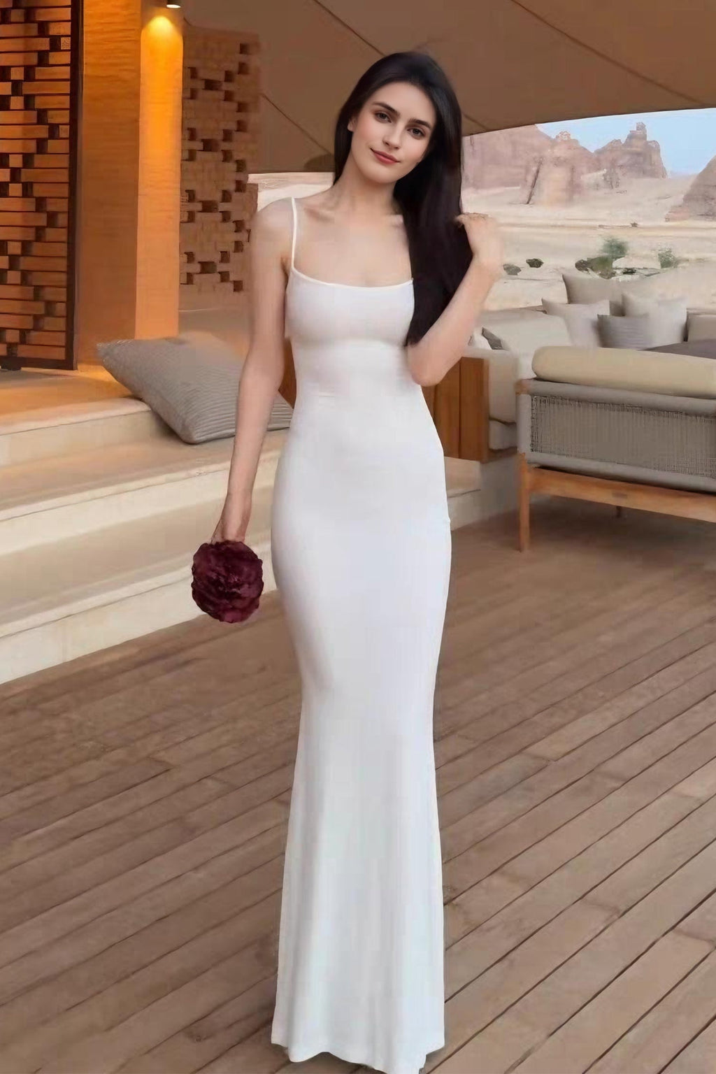 Black Bodycon Slip Maxi Dress