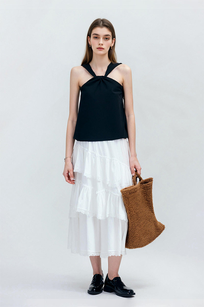 Black Halter-Neck Tank Top