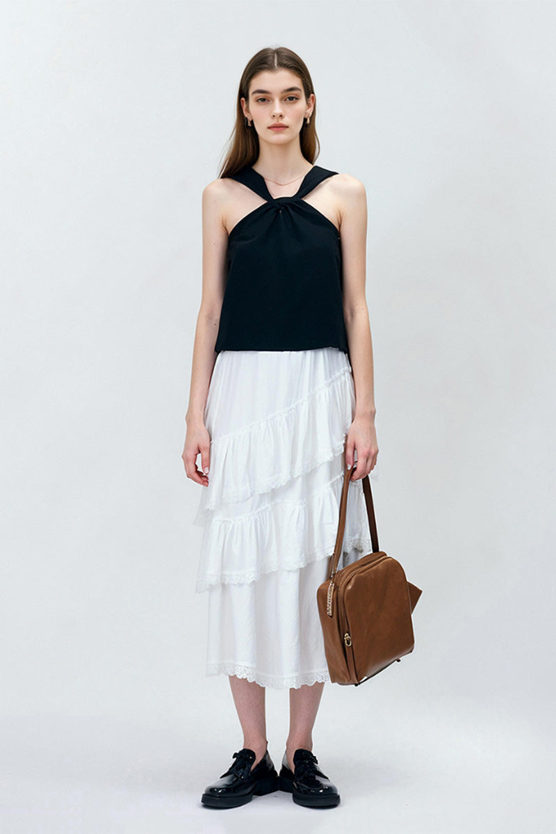 Black Halter-Neck Tank Top
