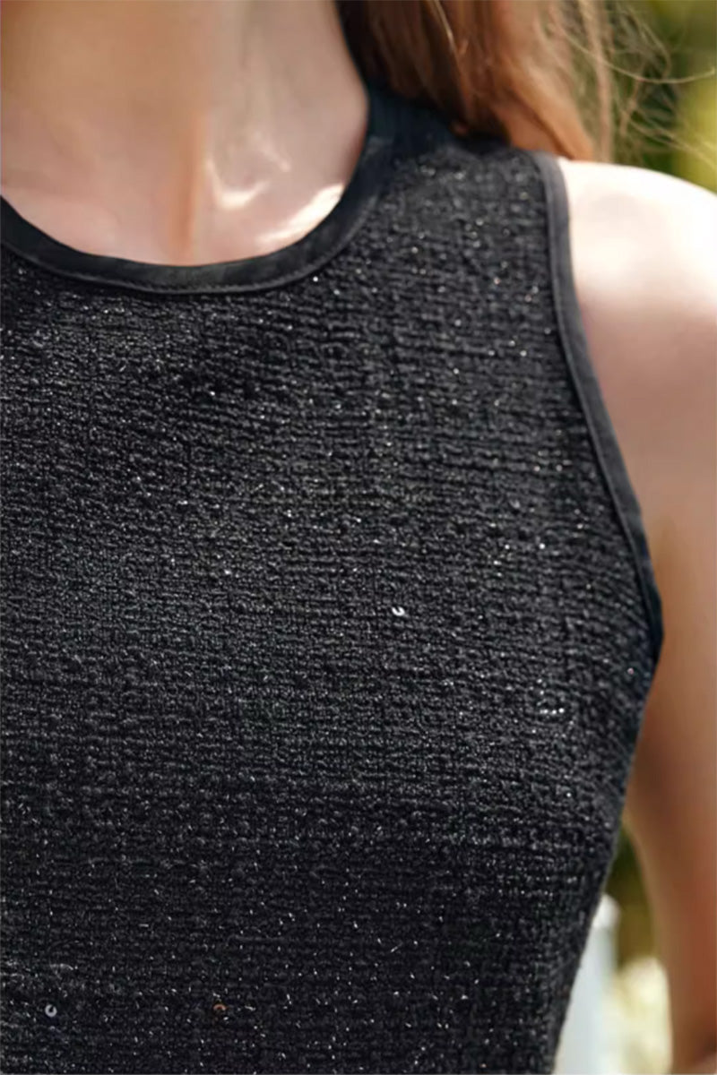 Black Sleeveless Fit & Flare Maxi Dress