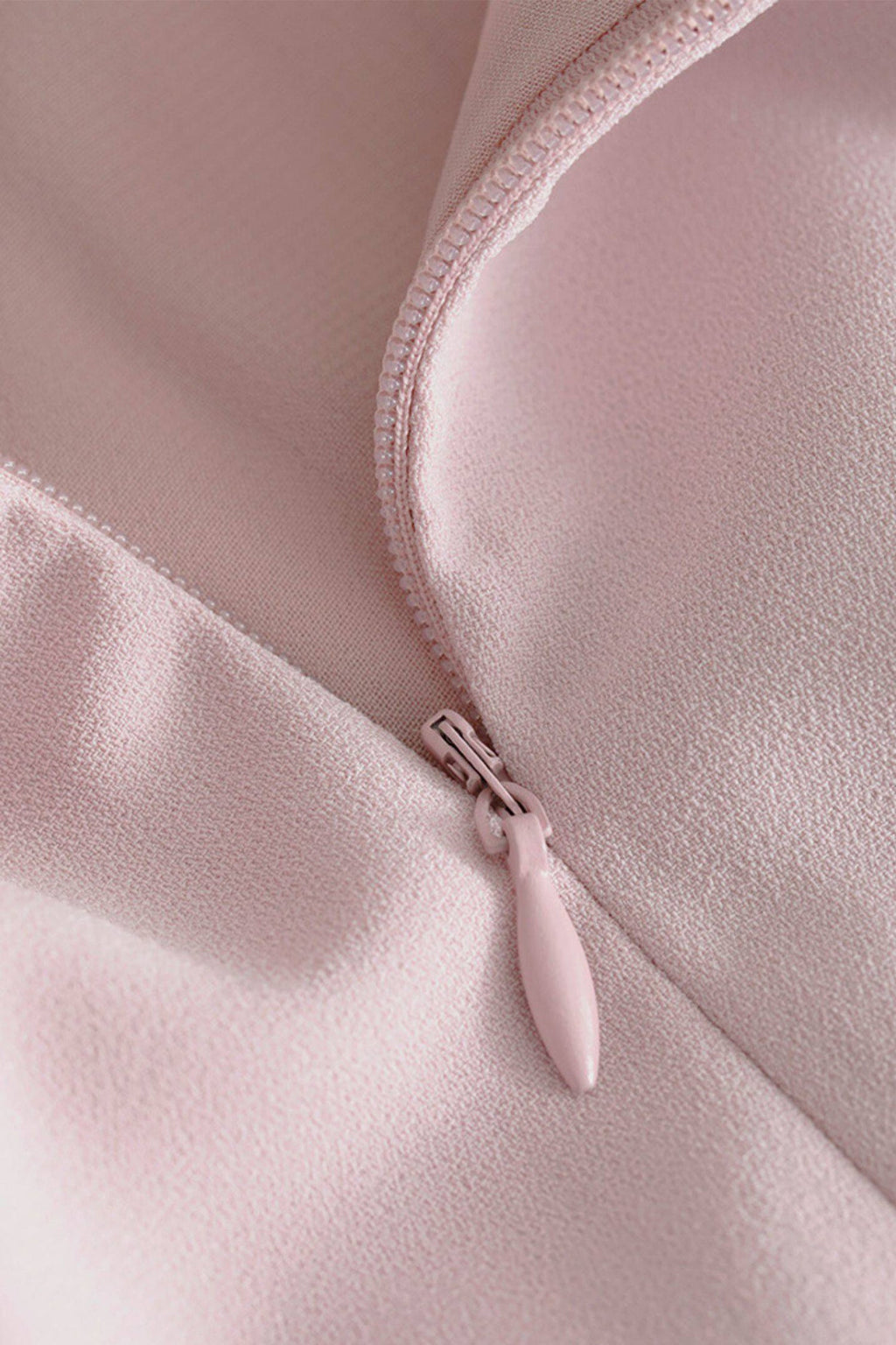 V-Neck Puff Sleeve A-Line Acetate Midi Dress