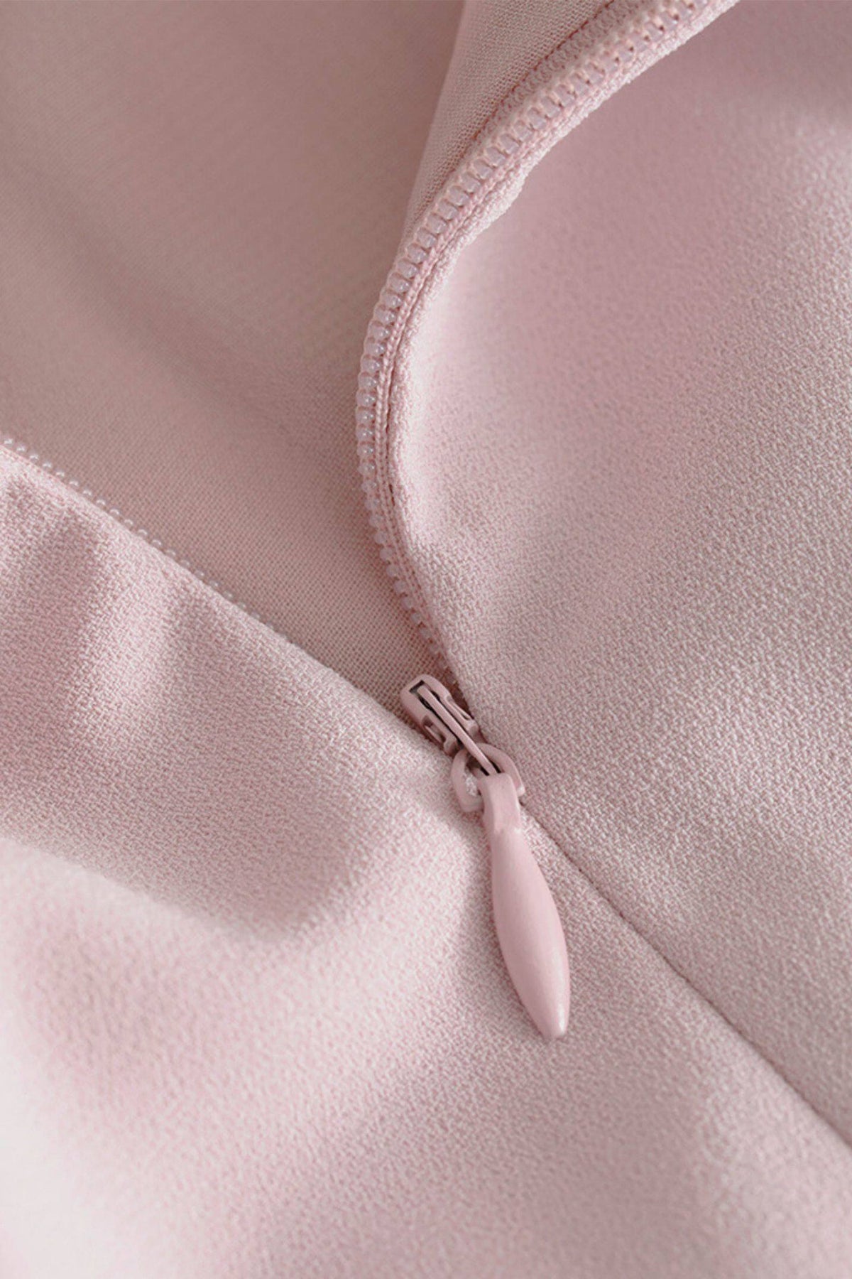 V-Neck Puff Sleeve A-Line Acetate Midi Dress