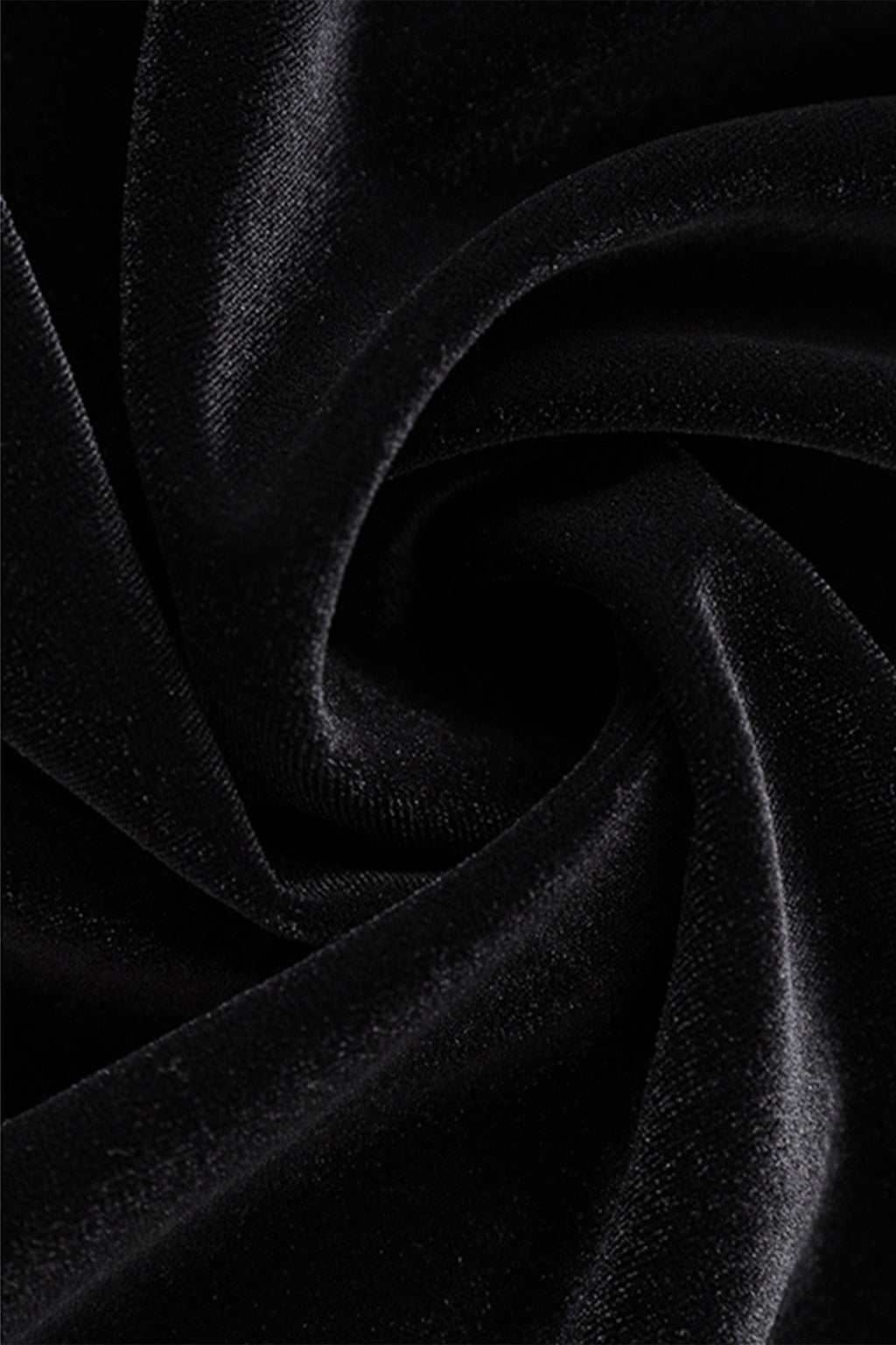 Black Velvet Long Sleeve Crewneck Maxi Dress
