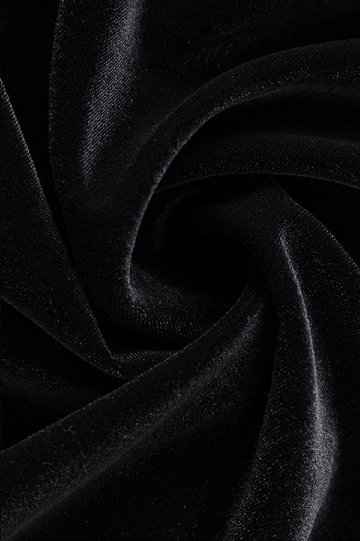 Black Velvet Long Sleeve Crewneck Maxi Dress