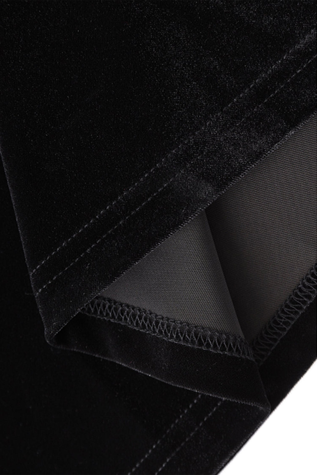Black Velvet Long Sleeve Crewneck Maxi Dress