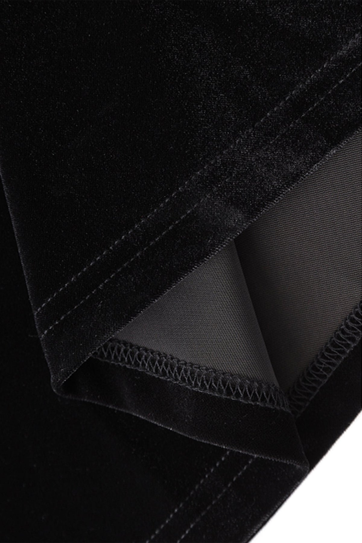 Black Velvet Long Sleeve Crewneck Maxi Dress