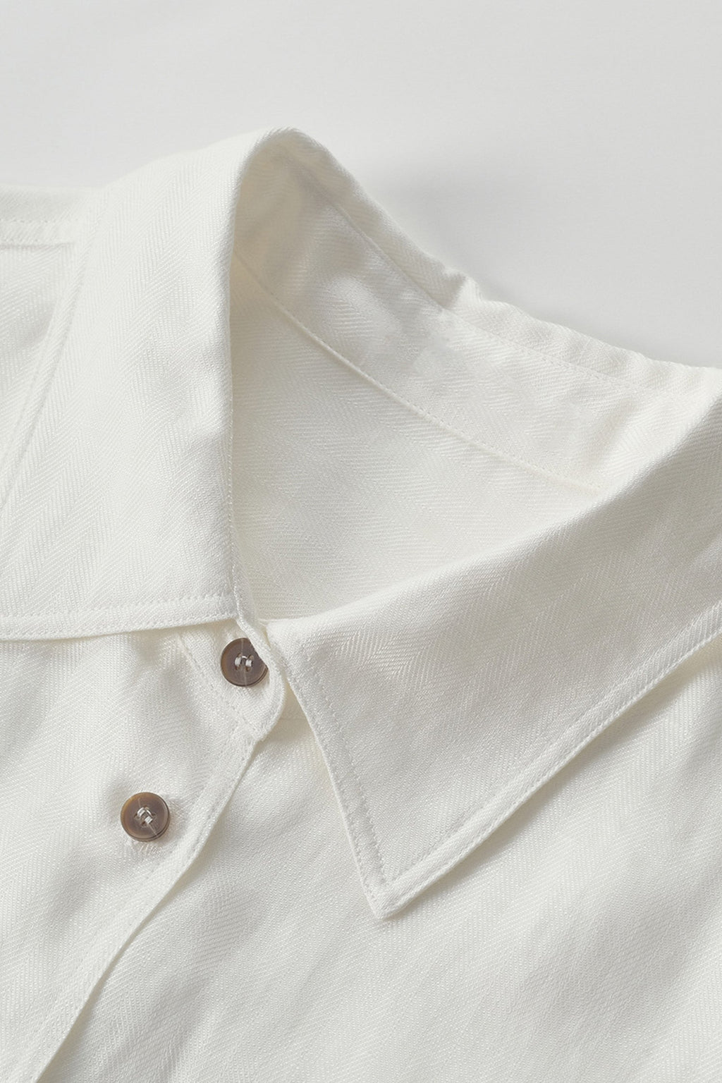 Breathable Linen Lyocell Button Up Shirt with Chest Pockets