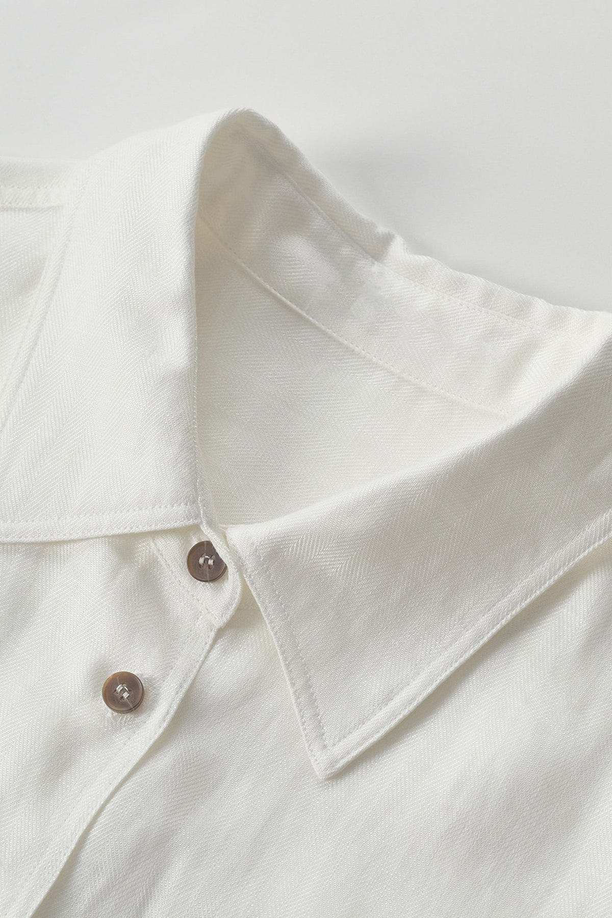 Breathable Linen Lyocell Button Up Shirt with Chest Pockets