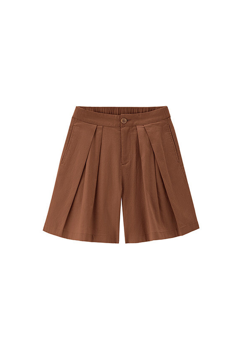Breezy Pleated Tailored A-Line Shorts