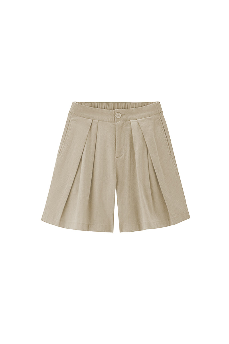 Breezy Pleated Tailored A-Line Shorts
