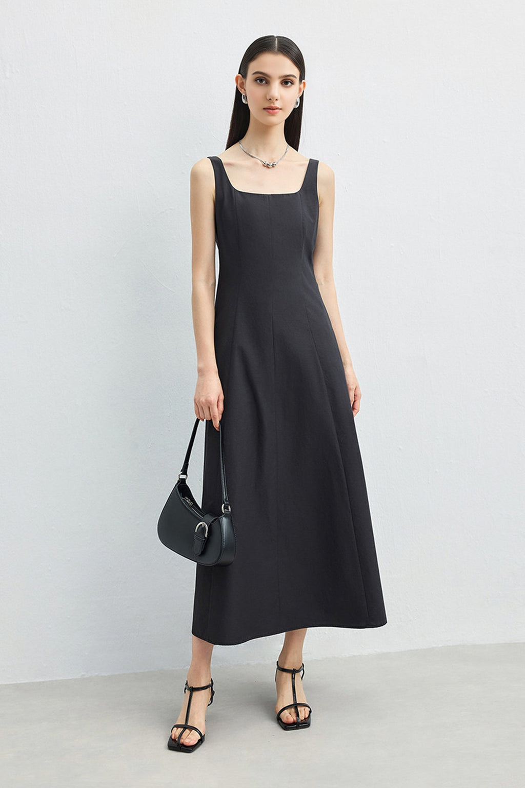 Butter Yellow Cotton Sleeveless A-Line Maxi Dress