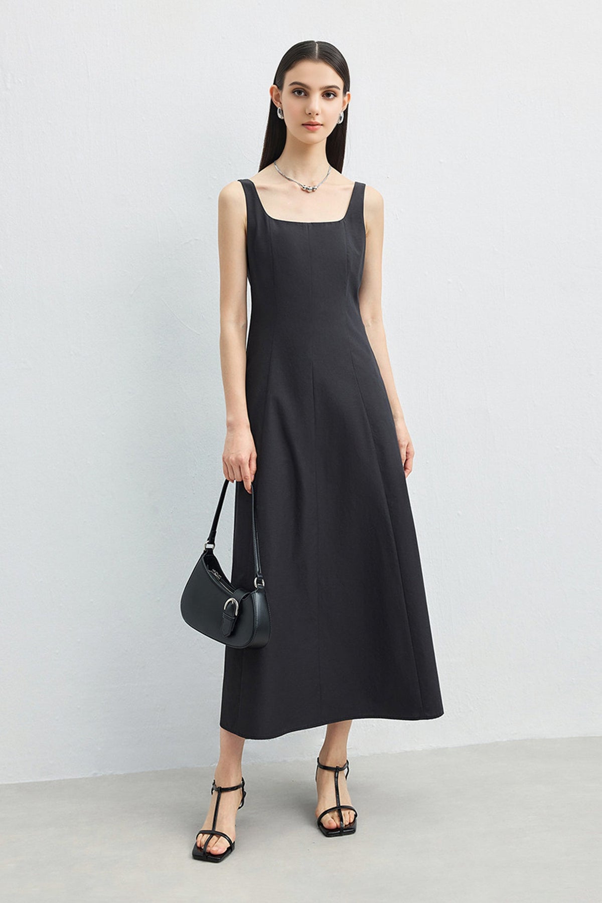 Butter Yellow Cotton Sleeveless A-Line Maxi Dress